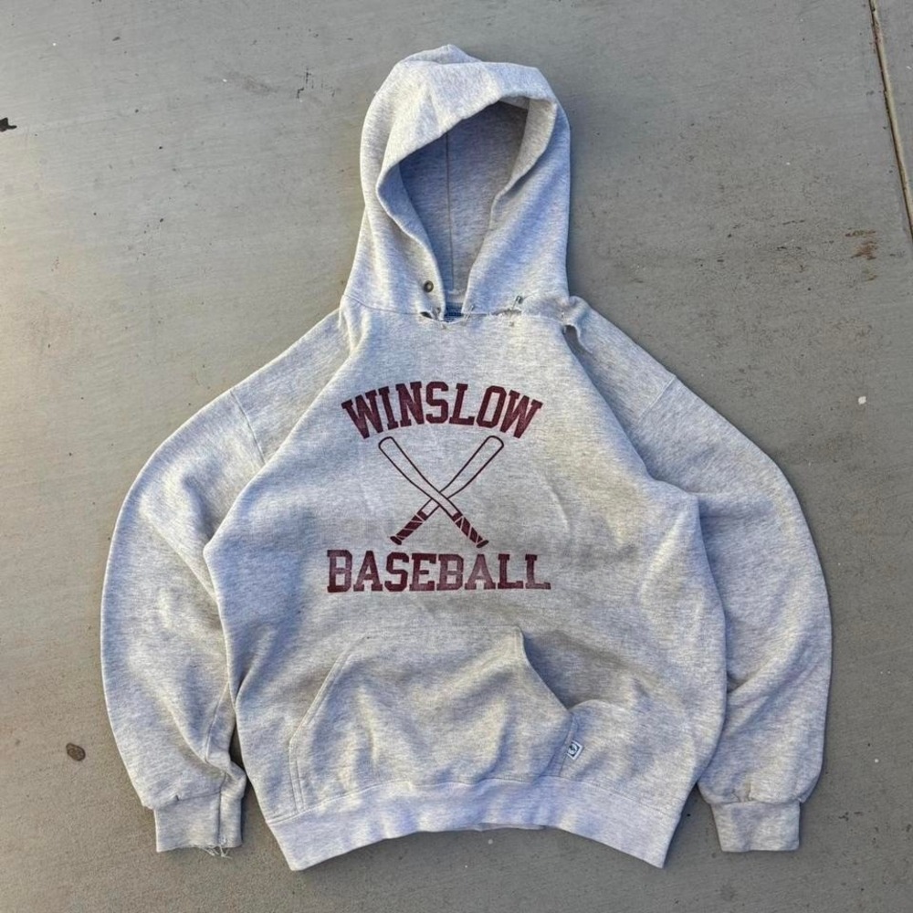 Vintage 90's Winslow Arizona Baseball Hoodie Size Large Discuss Athletics